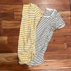 (2) Striped XS Maternity T-Shirts